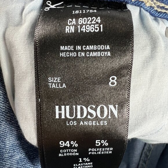 Hudson Jeans Women's Measured 30x27 High Rise Straight Light Blue Denim Tag 8 - Picture 8 of 16